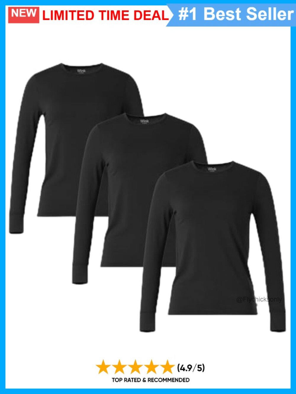 3-Pack Essential Layer Long Sleeve Crew Neck Underscrub Tees